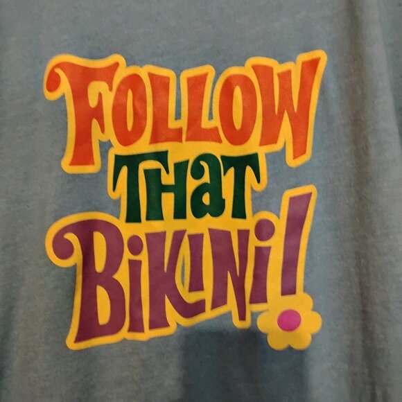 Men's Light Blue Vintage XL Venture Bros Adult Swim T-Shirt Follow That Bikini - Picture 1 of 4